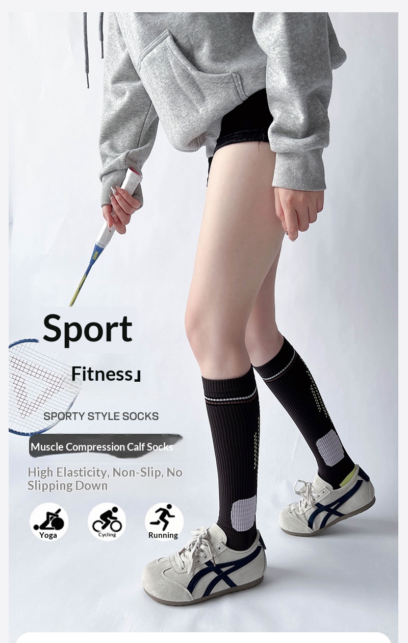 Sports Outdoor Cycling Calf For Women Long Tube Yoga Jump Rope Compression Marathon Women's Socks Wholesale_desvips.com