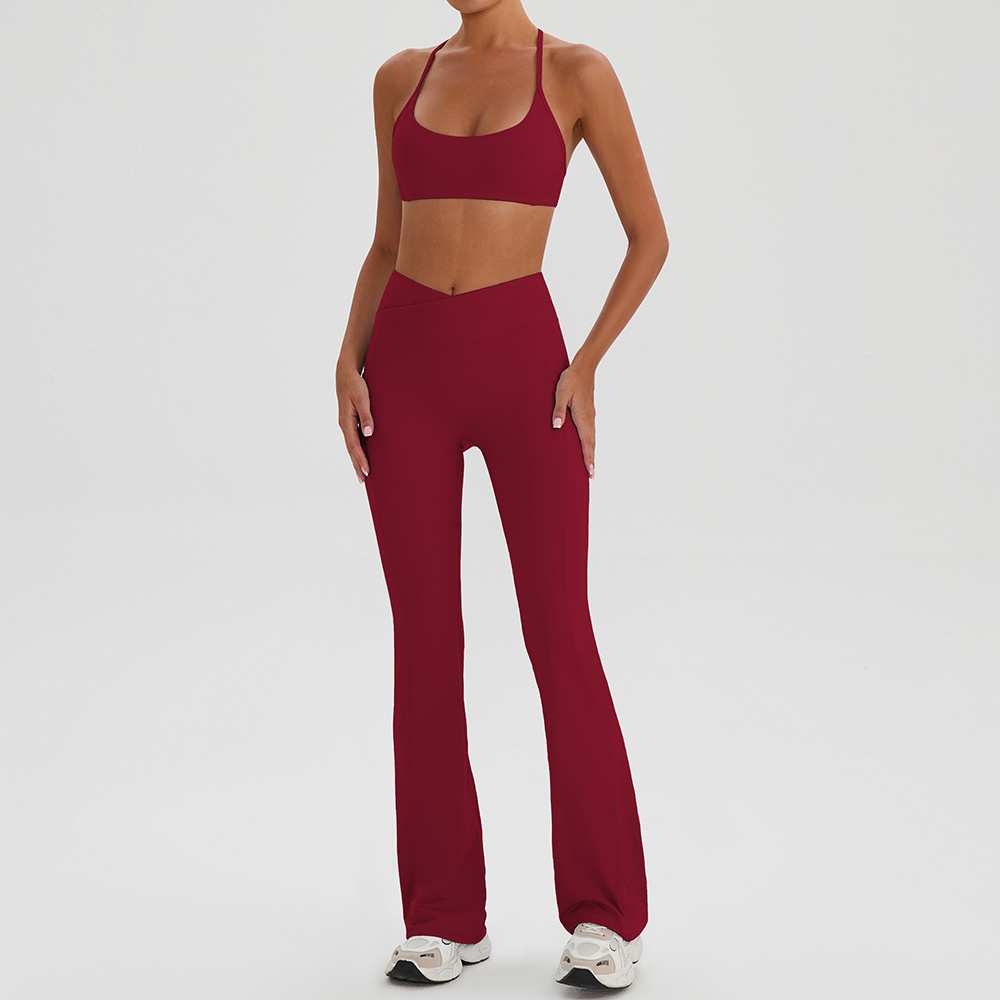 New European And American Style Cloud Feel Cross-Border Set Hollow Out Beautiful Back Tight Yoga Outdoor Running Sports_desvips.com