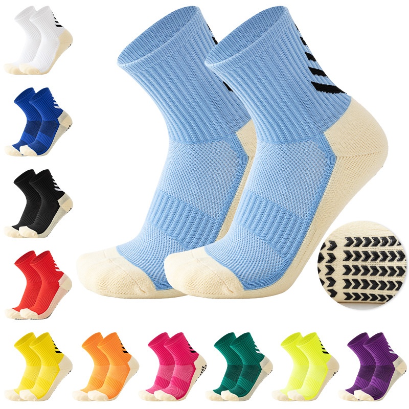 Cross-Border Outdoor Football Training Sports Yoga Mid-Calf Point Glue Non-Slip Thickened Socks_voghion.com