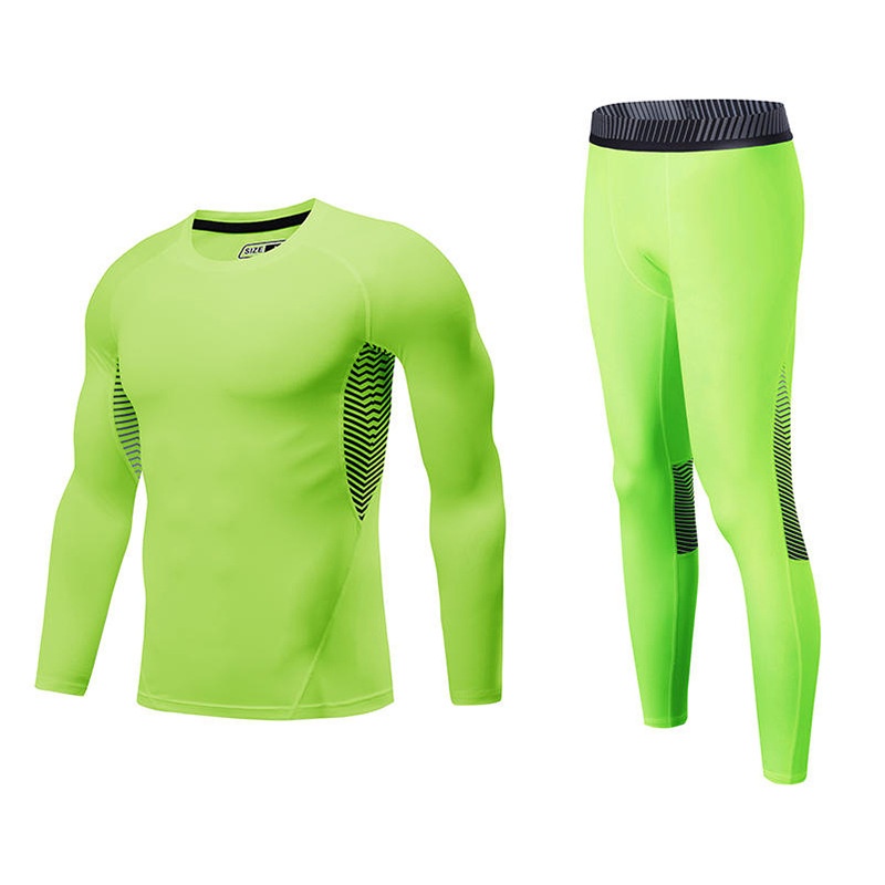 Cross-Border Fitness sneldrogende set voor heren, sportkleding voor buiten, hardlopen, basislaag, basketbalkleding voor kinderen, strakke pasvorm._voghion.com