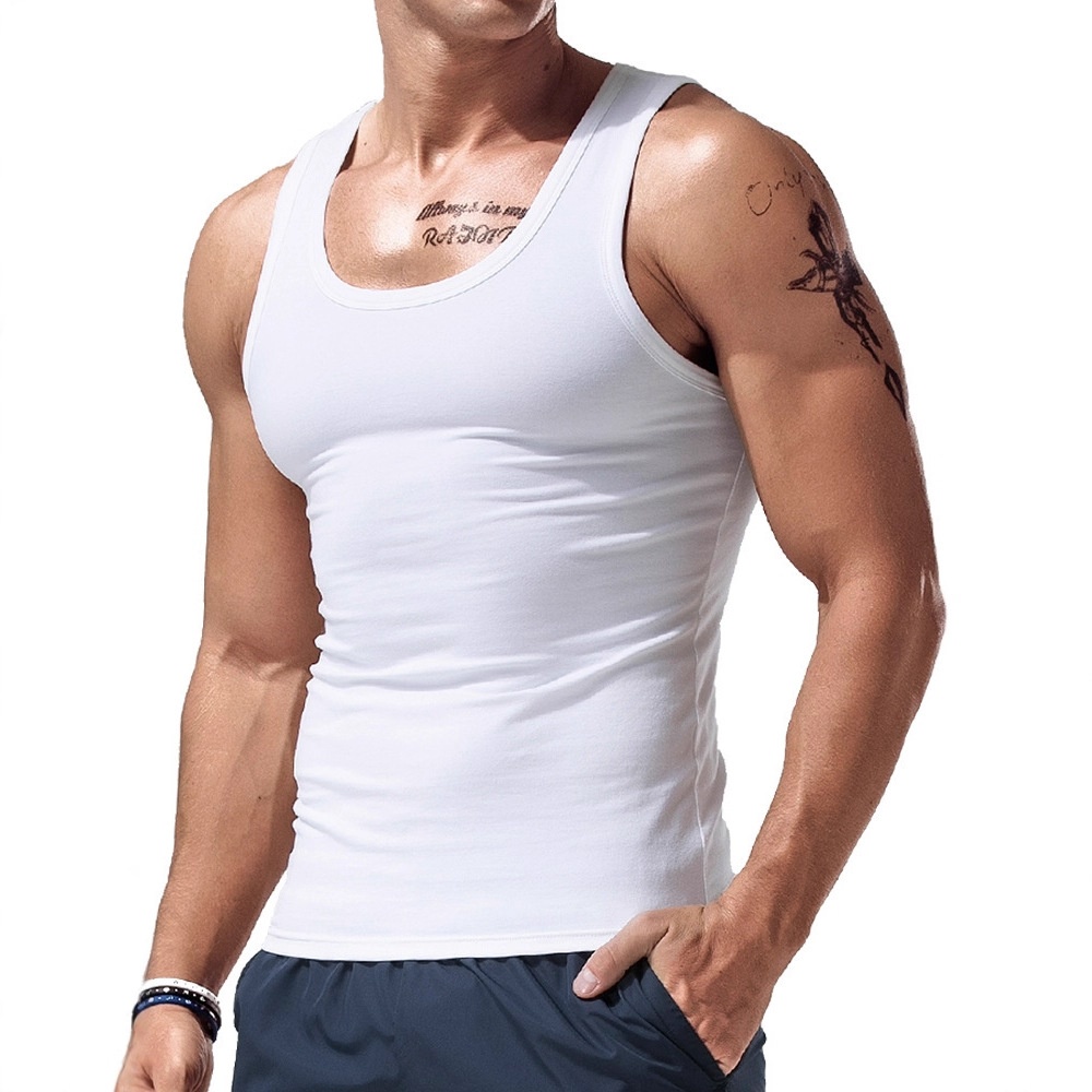 New American Style Inner Wear Trendy Tank Top Sports Fitness Men's Spring Summer Base Layer Multi-color Undershirt Vest_voghion.com