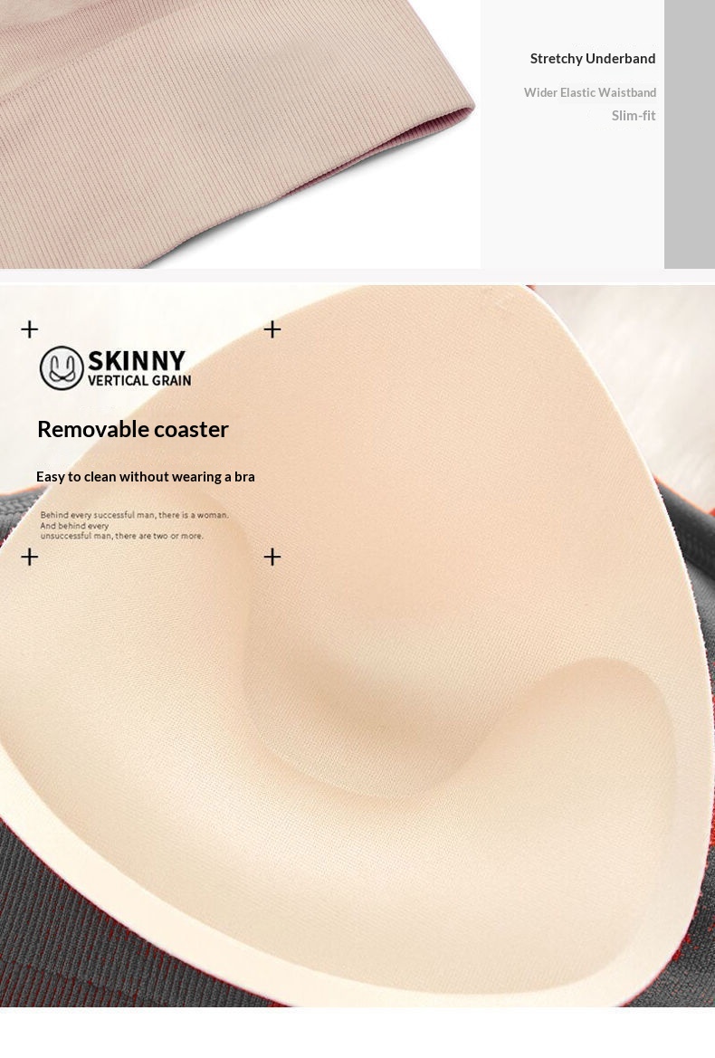 Surge Surge Cross-Border Plus Size Shockproof Sports Push-Up Tube Top Wide Shoulder Straps Racerback Vest Beautiful Back Bra_desvips.com