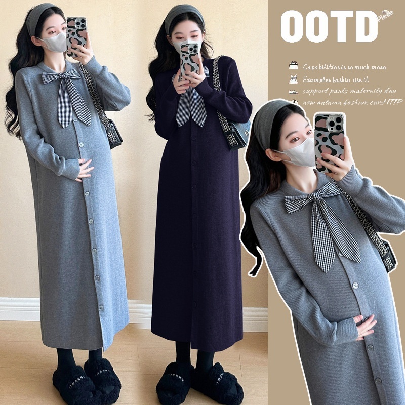 Herbstliches koreanisches Mode-Schmetterlings-Umstandskleid_voghion.com