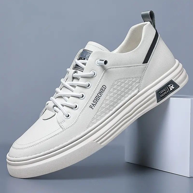WalkPrime 2025 Nieuwe lente witte casual lage schoenen voor heren met zachte zool, ademend en comfortabel_voghion.com