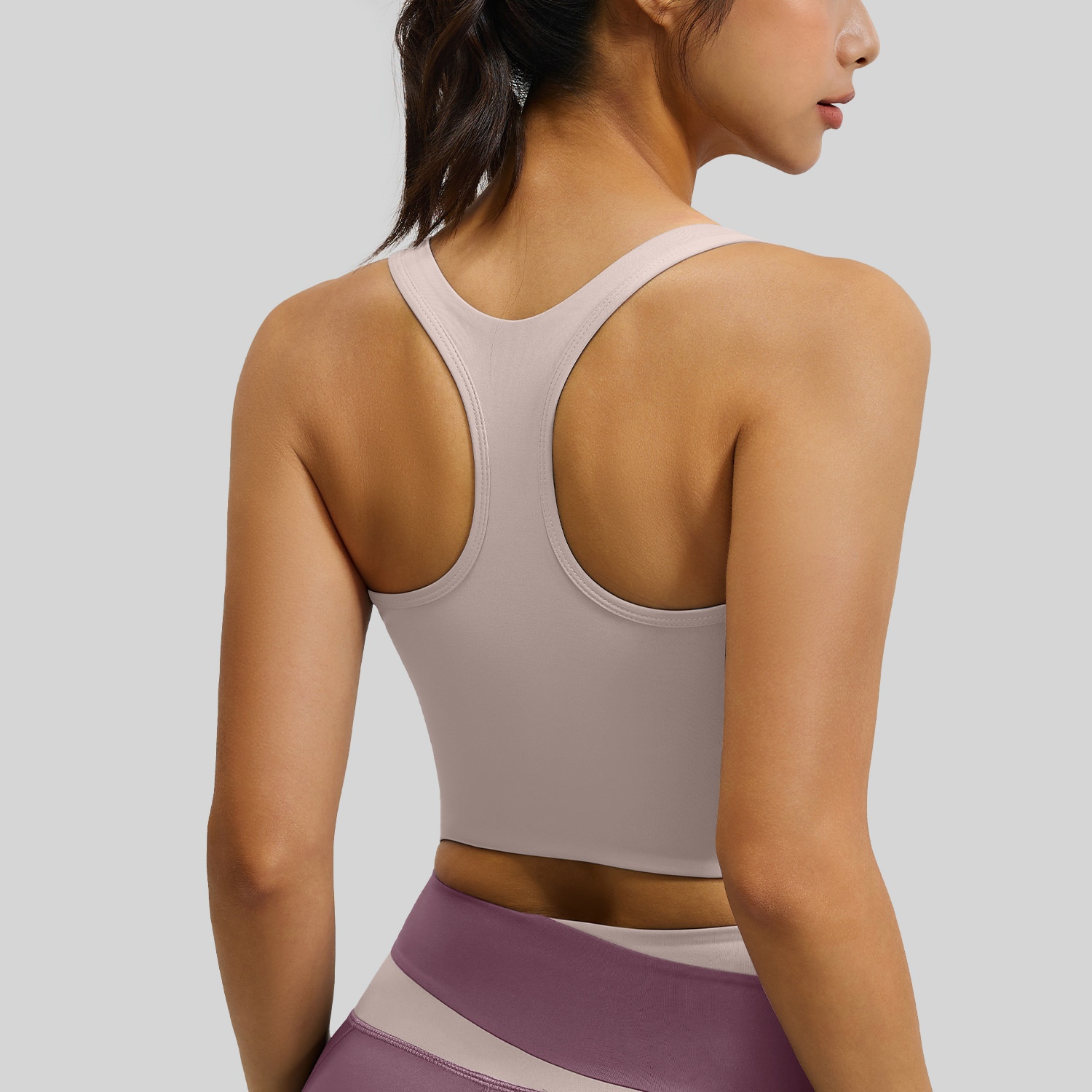 Surge Surge Juyitang Renk Bloklu Kadın Spor Yeleği, Yüksek Darbe Dayanımlı Şok Geçirmez Fitness Yeleği, Bare Sensation Güzel Sırtlı Koşu Yoga Sütyeni_voghion.com