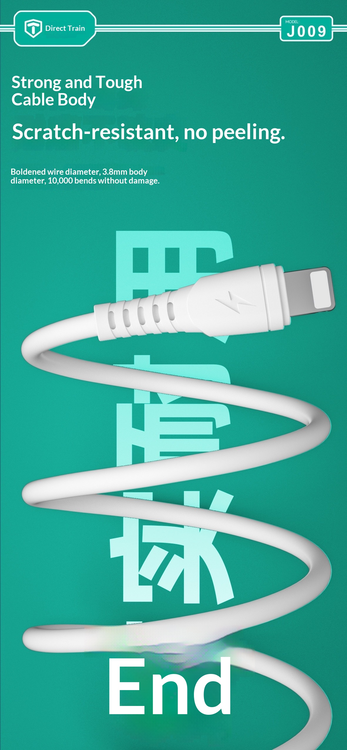 TechCore 100W Vollkompatibles Schnellladekabel mit 6A Datenübertragung, geeignet für Android-, iPhone- und Huawei-Smartphones mit USB-C-Anschluss_voghion.com