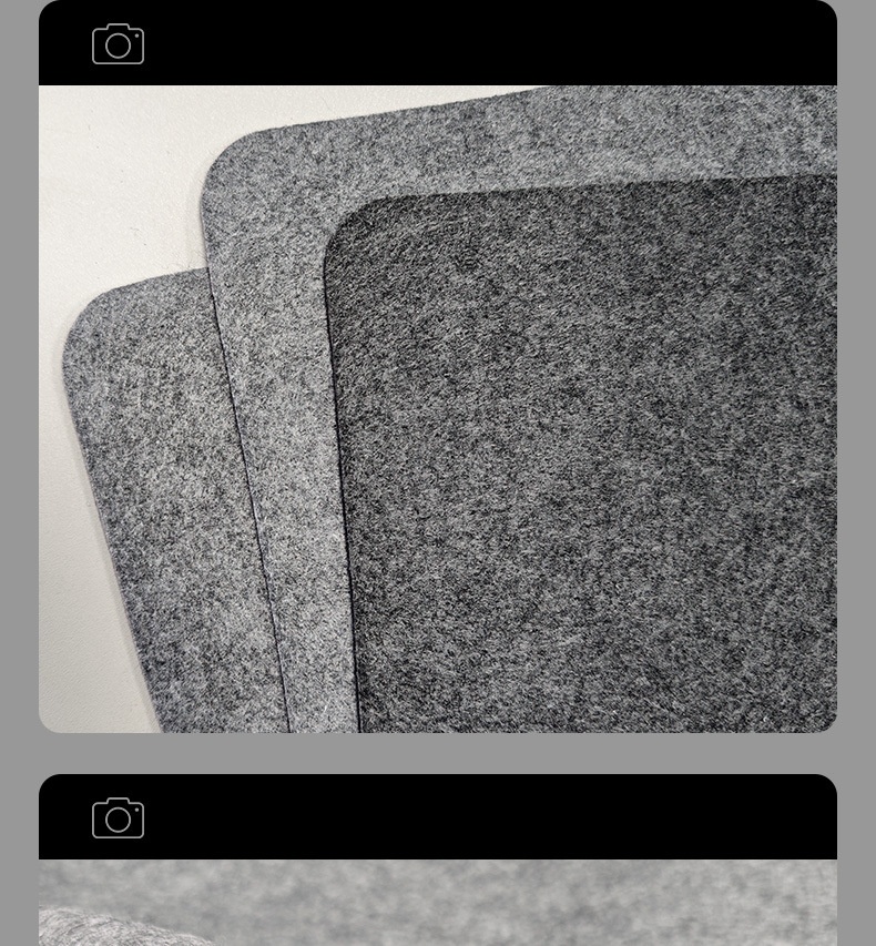 TechCore Large Mouse Pad Simple Solid Color Thickened Drip Plastic Non-Slip Computer Office Felt Calligraphy Mat_voghion.com