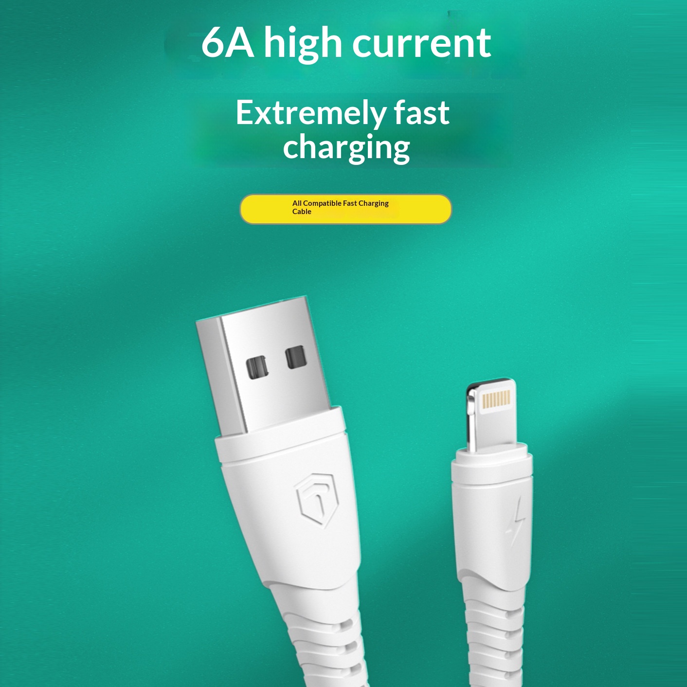 TechCore 100W Vollkompatibles Schnellladekabel mit 6A Datenübertragung, geeignet für Android-, iPhone- und Huawei-Smartphones mit USB-C-Anschluss_voghion.com