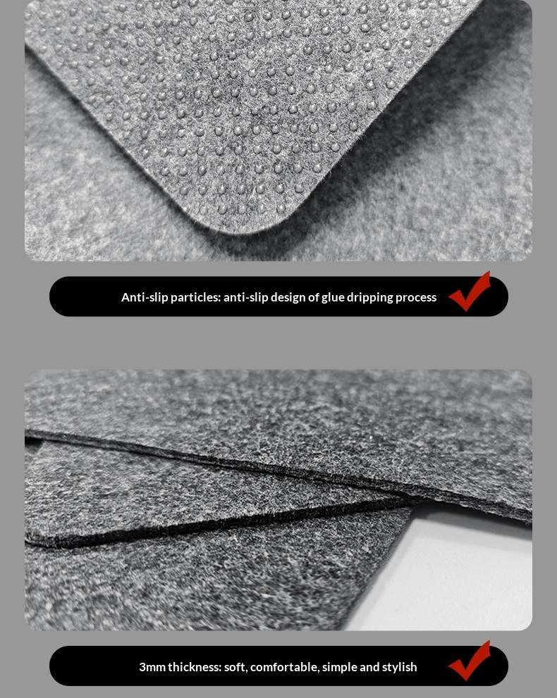 TechCore Large Mouse Pad Simple Solid Color Thickened Drip Plastic Non-Slip Computer Office Felt Calligraphy Mat_voghion.com