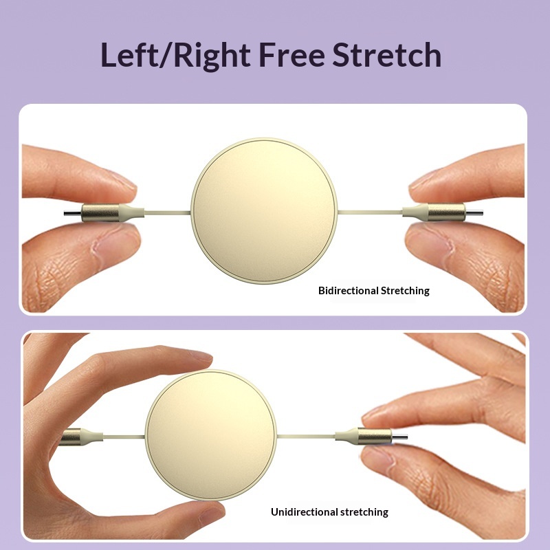 Cavo dati singolo retrattile TechCore da 240 W compatibile con iPhone 15 Huawei Pura Phone Cable Dual C per ricarica rapida per tablet_voghion.com