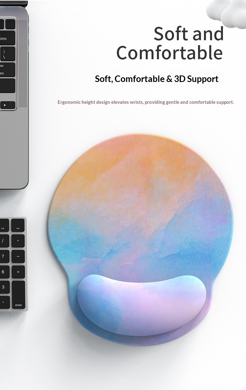 TechCore Pilot Pad in gomma per ufficio da donna, memory foam spesso antiscivolo, poggiapolsi per mouse da computer_voghion.com