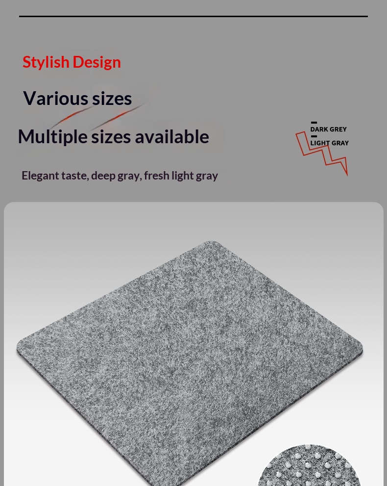 TechCore Large Mouse Pad Simple Solid Color Thickened Drip Plastic Non-Slip Computer Office Felt Calligraphy Mat_voghion.com