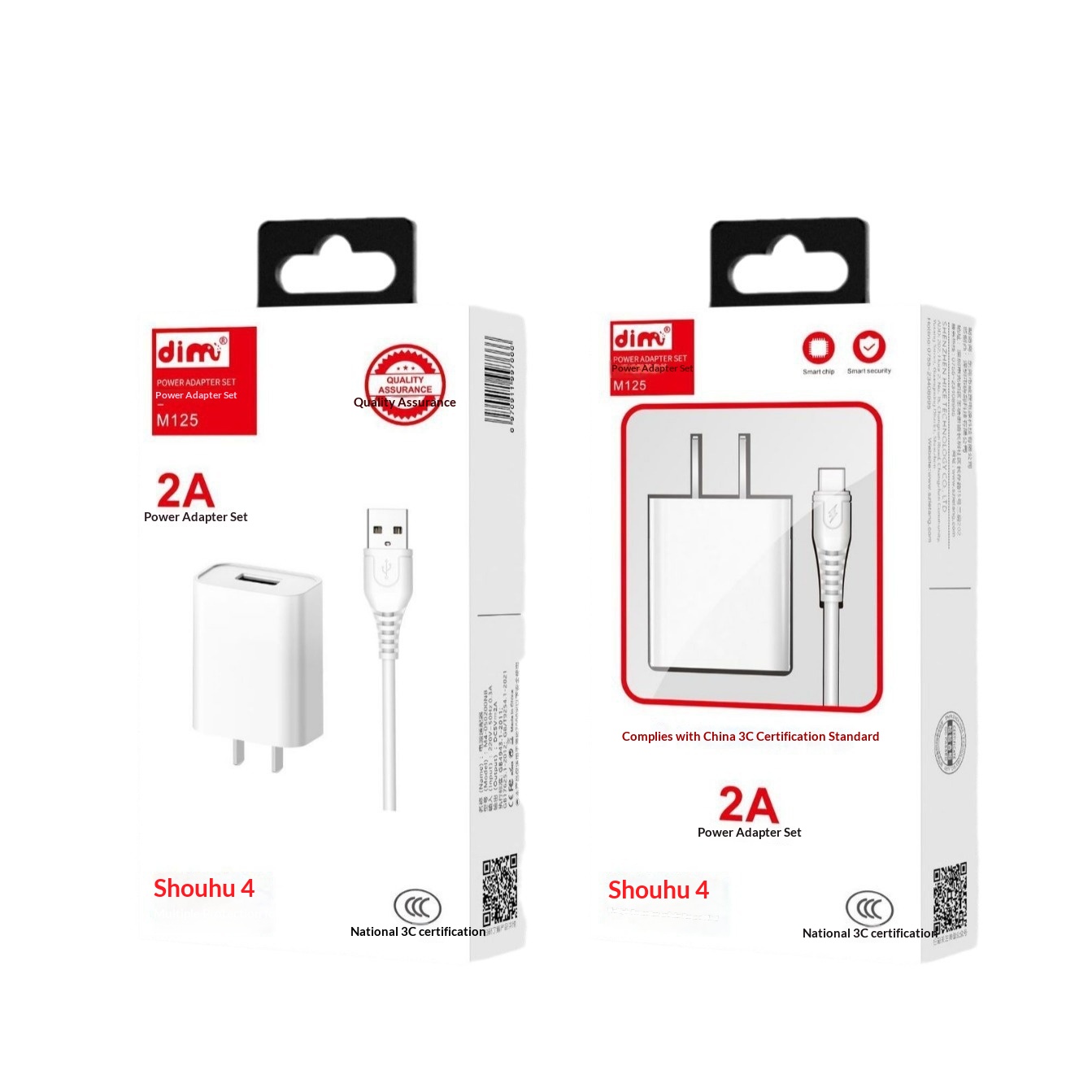 TechCore 3C Certified 2A Charger Set Compatible With Android Iphone Type-C Phones Fast Charging Data Cable_voghion.com