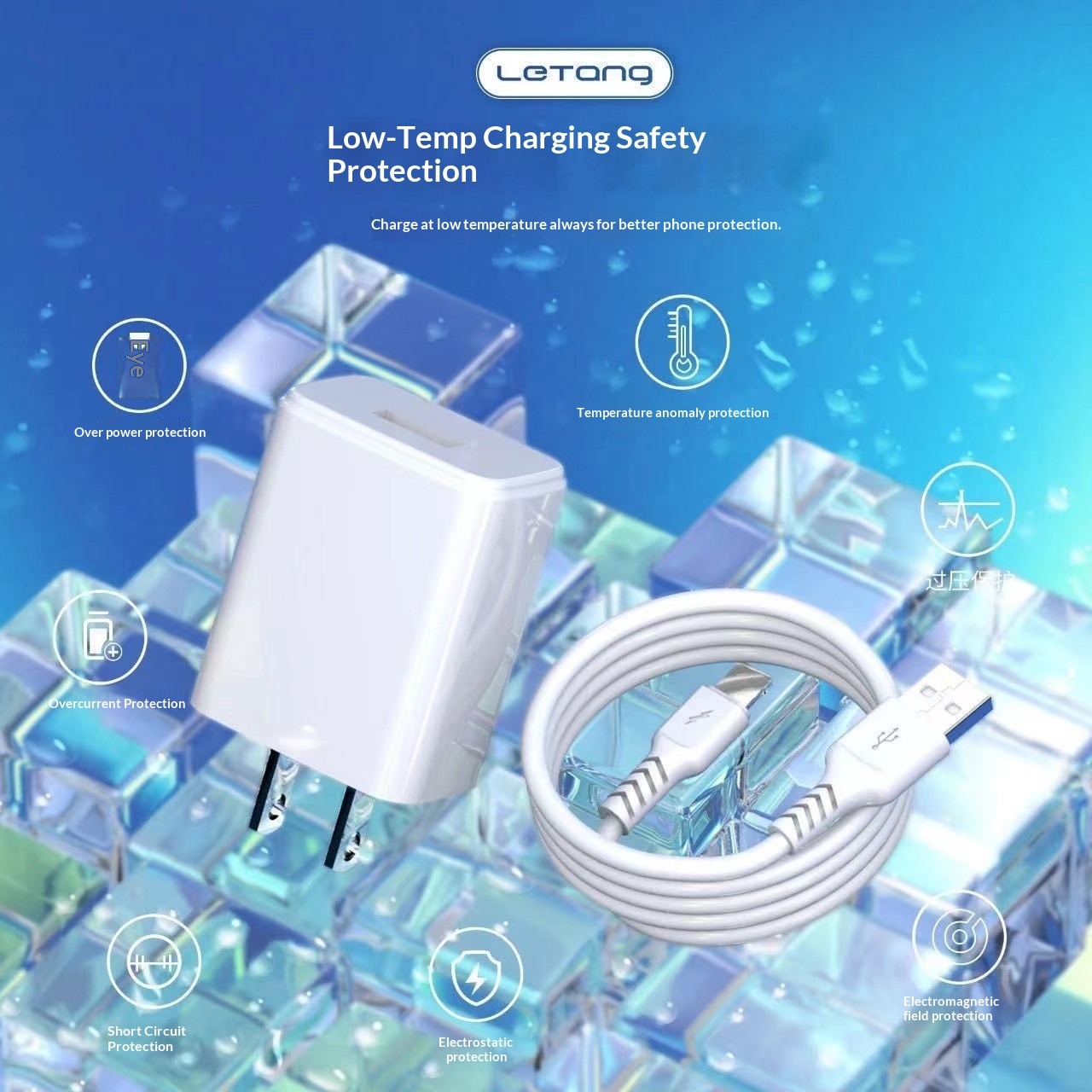 TechCore 3C Certified 2A Charger Set Compatible With Android Iphone Type-C Phones Fast Charging Data Cable_voghion.com