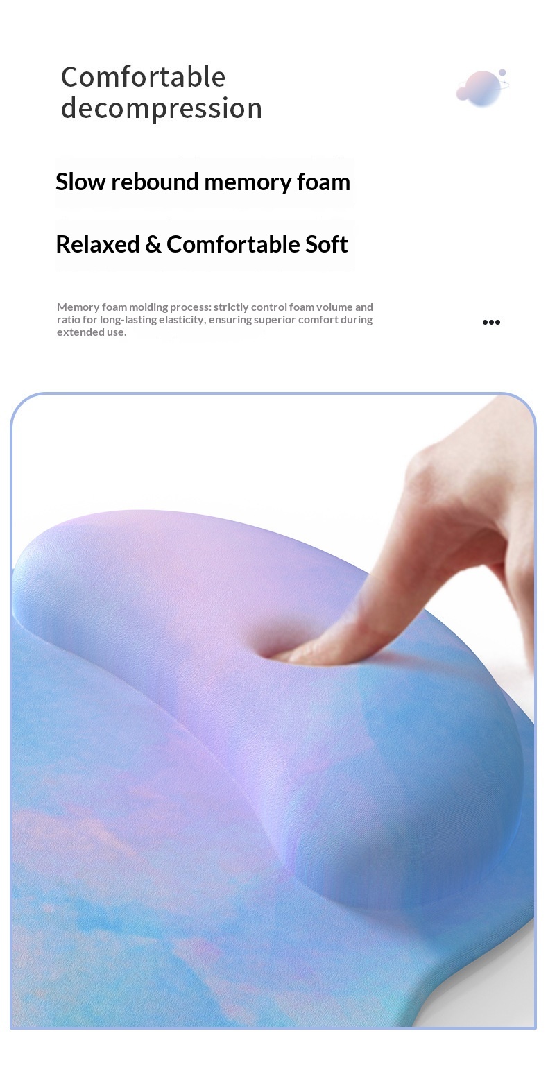 TechCore Pilot Pad in gomma per ufficio da donna, memory foam spesso antiscivolo, poggiapolsi per mouse da computer_voghion.com