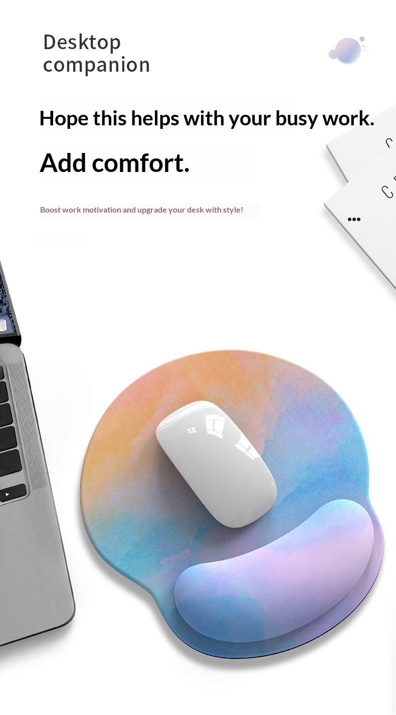 TechCore Pilot Pad in gomma per ufficio da donna, memory foam spesso antiscivolo, poggiapolsi per mouse da computer_voghion.com