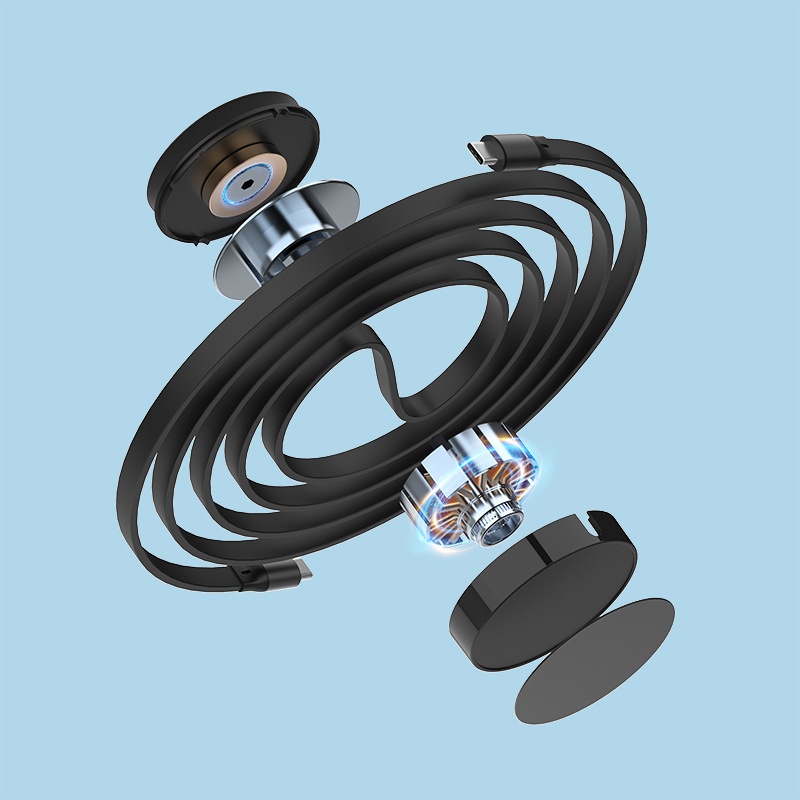 Cavo dati singolo retrattile TechCore da 240 W compatibile con iPhone 15 Huawei Pura Phone Cable Dual C per ricarica rapida per tablet_voghion.com