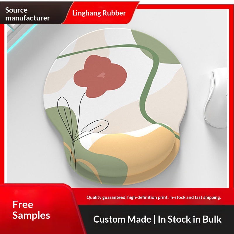 TechCore Pilot Pad de Borracha para Escritório Feminino, Espuma Viscoelástica Espessa, Antiderrapante, Apoio para a Palma da Mão e Suporte para o Pulso do Mouse de Computador_voghion.com