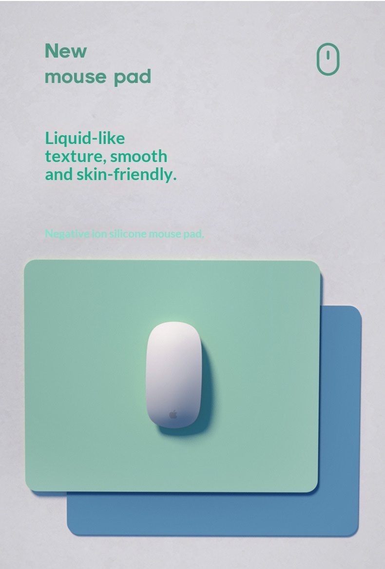 TechCore Liquid Silicone Non-Slip Computer Gaming Mouse Office Negative Ion Desk Small Keyboard Pad_voghion.com