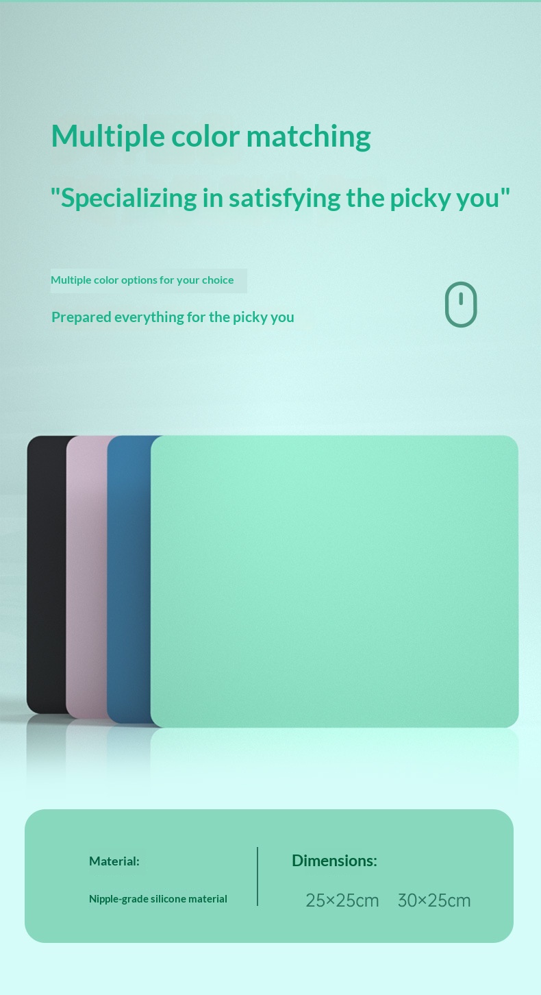 TechCore Liquid Silicone Non-Slip Computer Gaming Mouse Office Negative Ion Desk Small Keyboard Pad_voghion.com