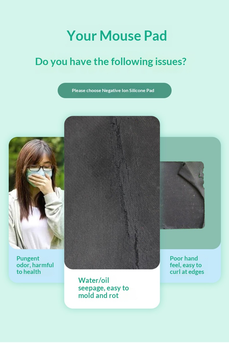 TechCore Liquid Silicone Non-Slip Computer Gaming Mouse Office Negative Ion Desk Small Keyboard Pad_voghion.com