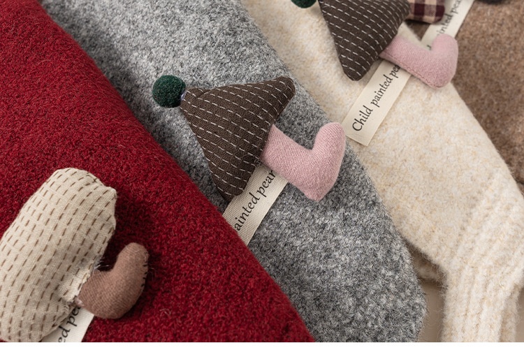 Bonnet d'hiver fille en tricot avec pompon et protège-oreilles_voghion.com