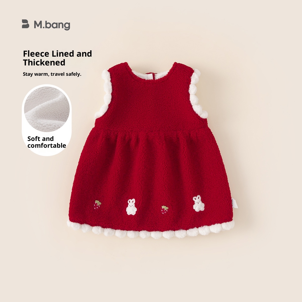 Alyce-xiyue1baobao Bangxuan Roupas Novas de Inverno para Bebê com Boneca de Lã para Meninas Vestido Infantil Grosso_voghion.com