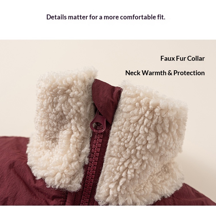 Chaqueta de invierno acolchada para niño en algodón con cuello_voghion.com