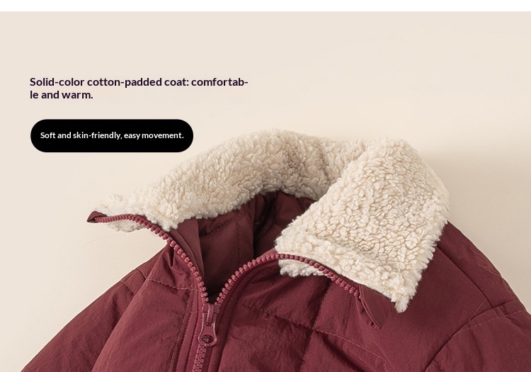 Chaqueta de invierno acolchada para niño en algodón con cuello_voghion.com