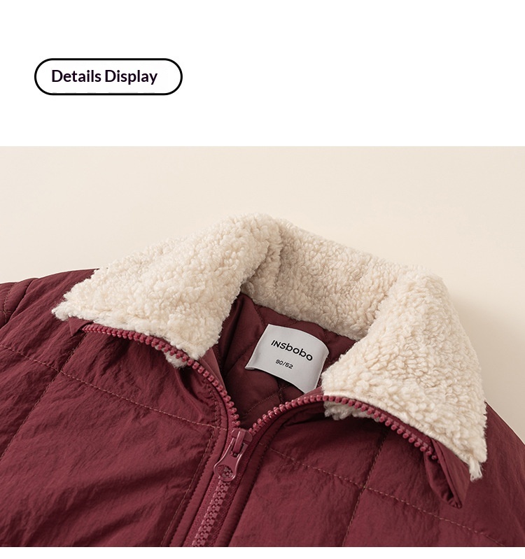 Chaqueta de invierno acolchada para niño en algodón con cuello_voghion.com