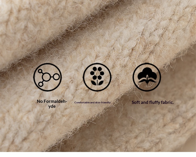 Bonnet d'hiver fille en tricot avec pompon et protège-oreilles_voghion.com