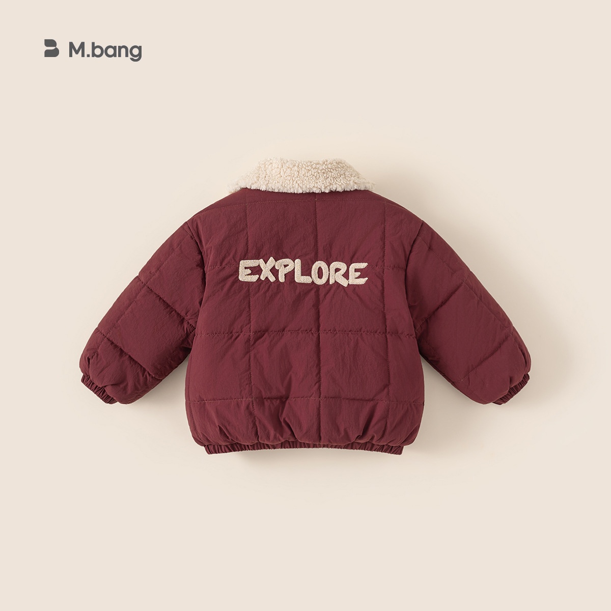 Alyce-xiyue1baobao Bangxuan Ropa Simple Invierno Nuevo Estilo Cuello Vuelto Chaqueta Acolchada Engrosada para Bebés Niños Algodón_voghion.com