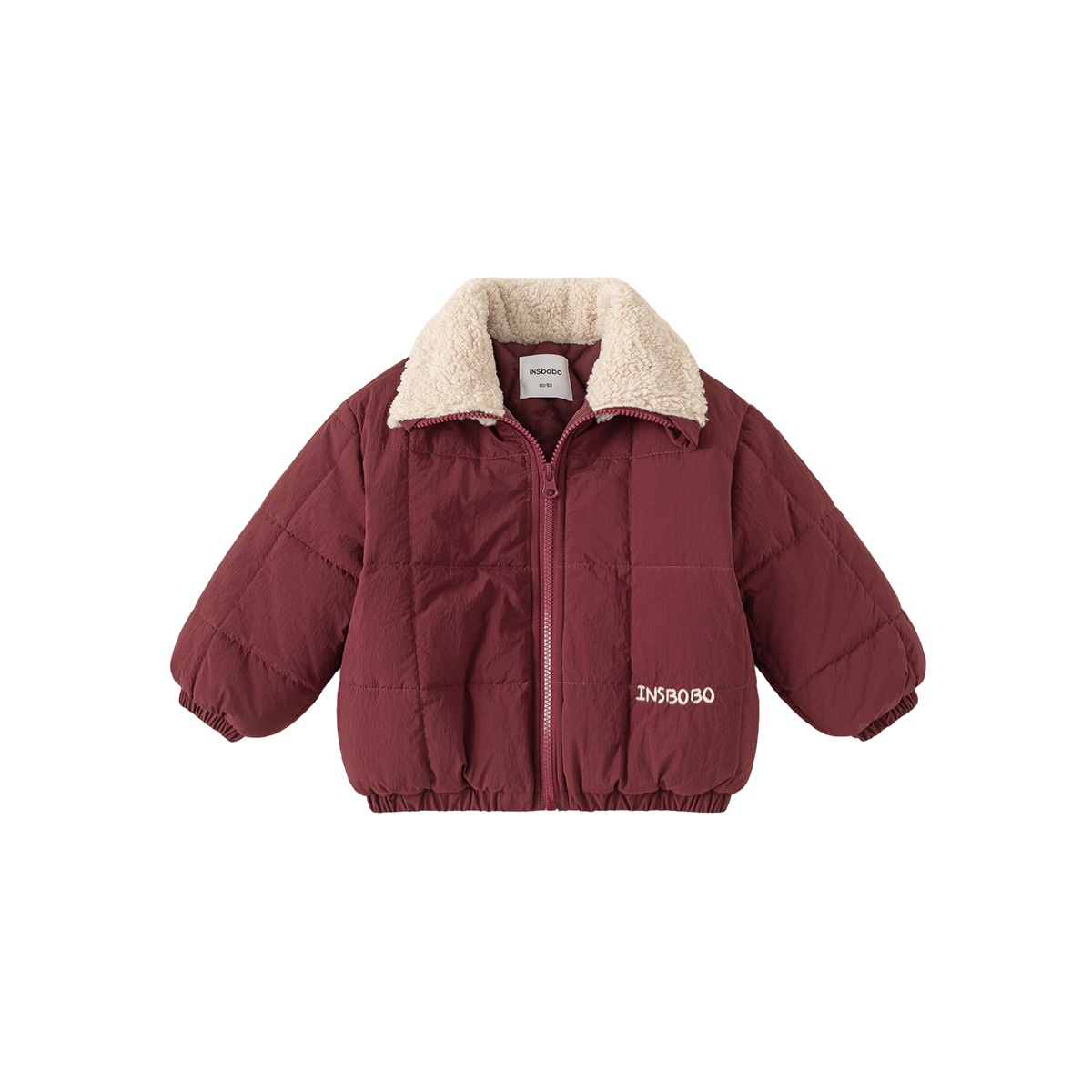 Alyce-xiyue1baobao Bangxuan Ropa Simple Invierno Nuevo Estilo Cuello Vuelto Chaqueta Acolchada Engrosada para Bebés Niños Algodón_voghion.com