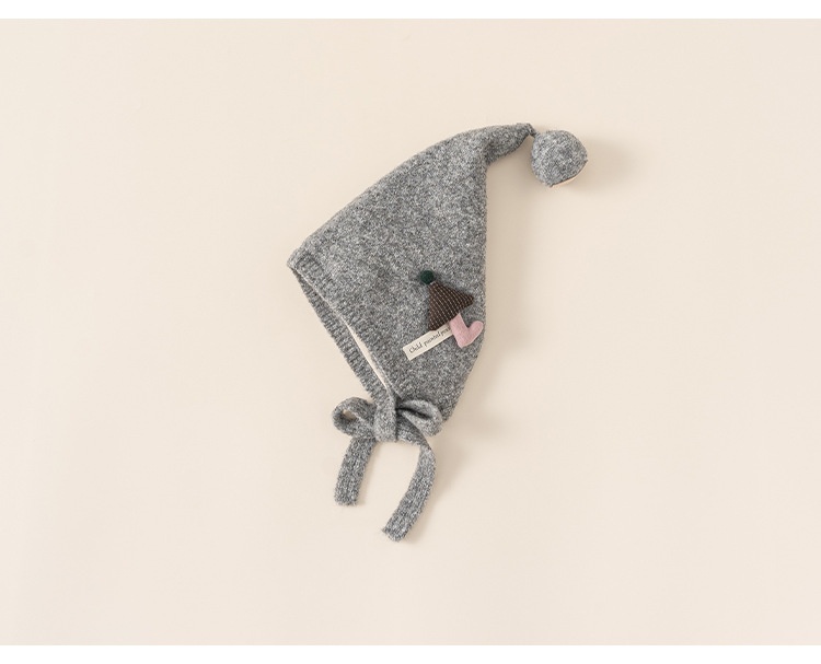 Bonnet d'hiver fille en tricot avec pompon et protège-oreilles_voghion.com