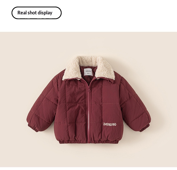 Chaqueta de invierno acolchada para niño en algodón con cuello_voghion.com