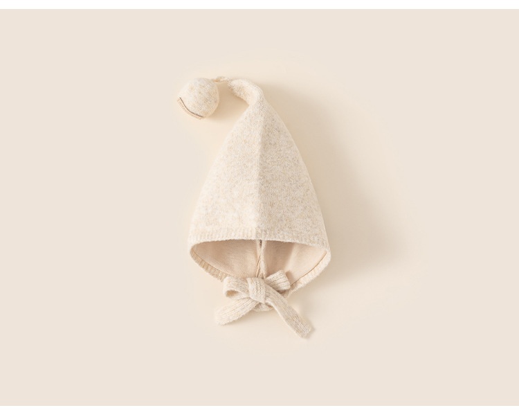 Bonnet d'hiver fille en tricot avec pompon et protège-oreilles_voghion.com