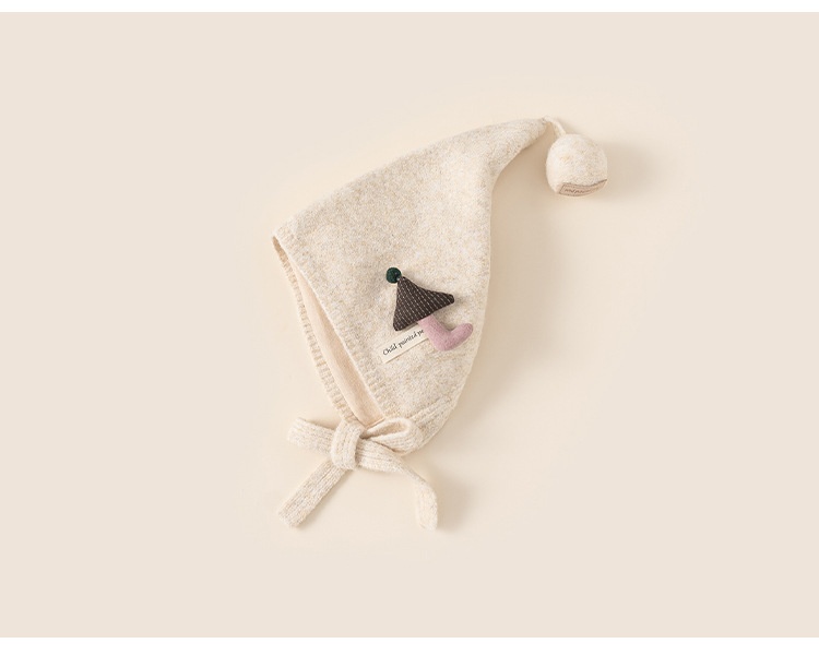 Bonnet d'hiver fille en tricot avec pompon et protège-oreilles_voghion.com