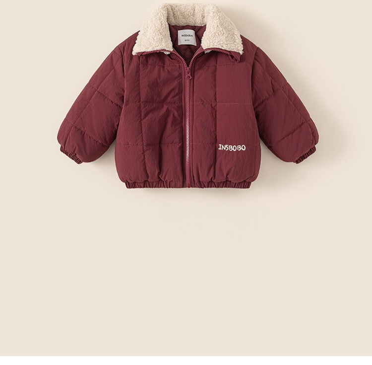 Chaqueta de invierno acolchada para niño en algodón con cuello_voghion.com