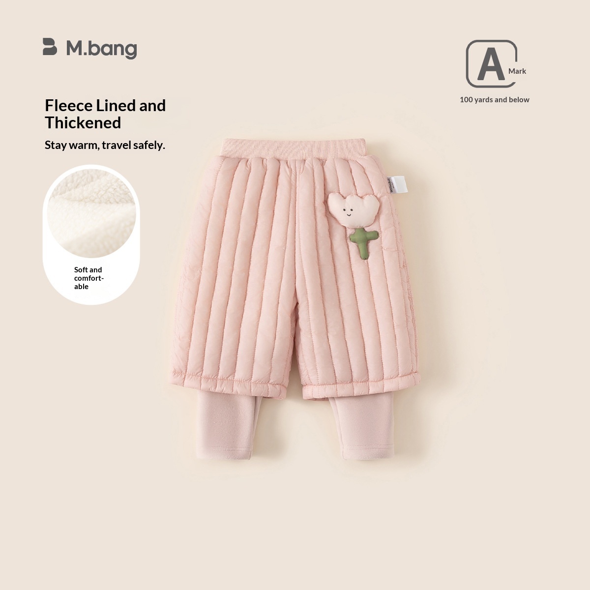 Alyce-xiyue1baobao Bangxuan Pantaloni invernali per bambine, lunghi e caldi, in pile, casual, in cotone, due pezzi_voghion.com