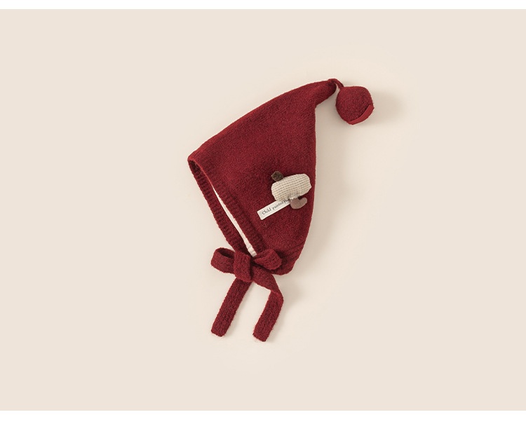 Bonnet d'hiver fille en tricot avec pompon et protège-oreilles_voghion.com