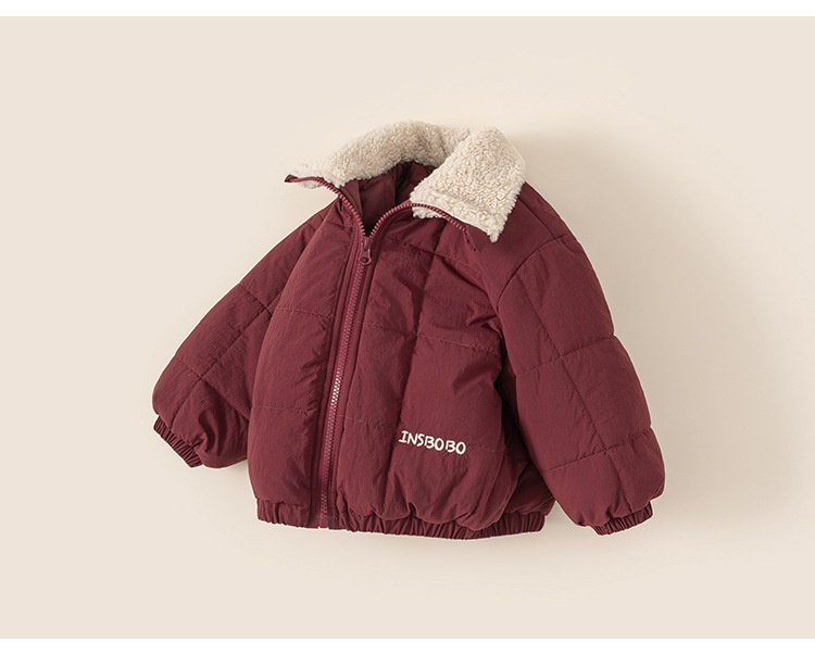 Chaqueta de invierno acolchada para niño en algodón con cuello_voghion.com