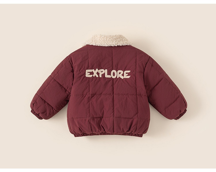 Chaqueta de invierno acolchada para niño en algodón con cuello_voghion.com