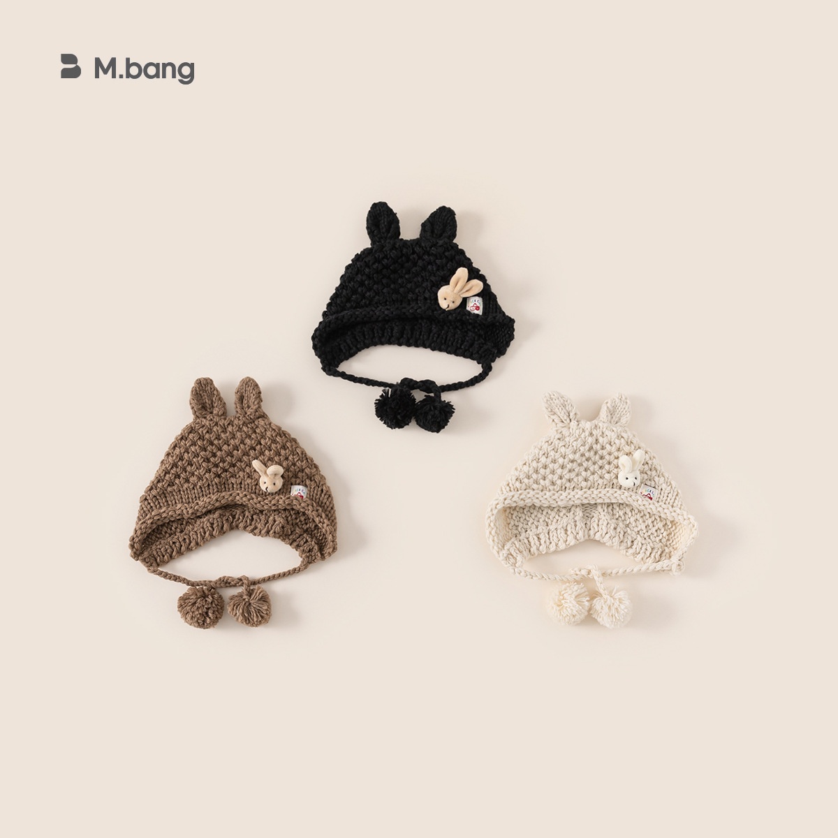 Alyce-xiyue1baobao Bangxuan Autumn And Winter 3D For Girls, Baby Ear Protection Hat, New Boys' Knitted With Bunny Ears, Children's Hat_voghion.com