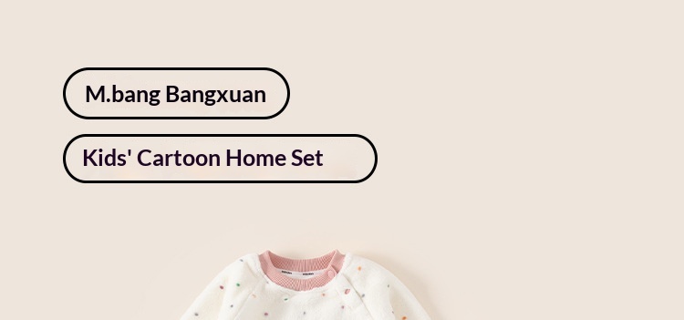 Mädchen Plüsch Schlafanzug Mit Punkten Winter Hausanzug Set_voghion.com