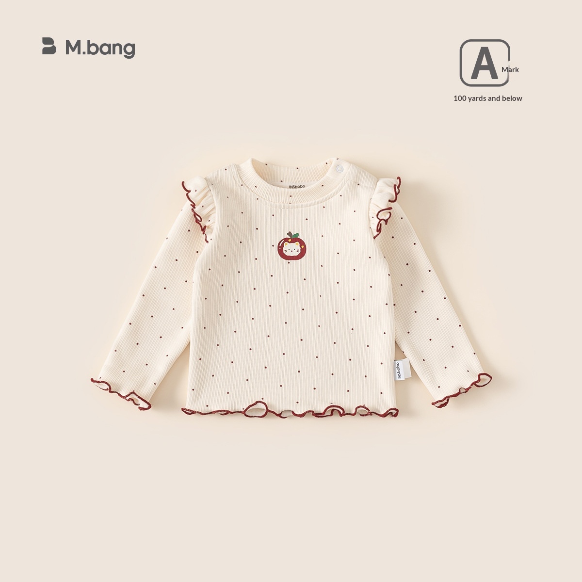 Alyce-xiyue1baobao Bangxuan Winter Baby Mädchen Tops Süße Polka Dot Kleidung Rüschenkante Mädchen Unterwäsche Kinder Basishemd_voghion.com