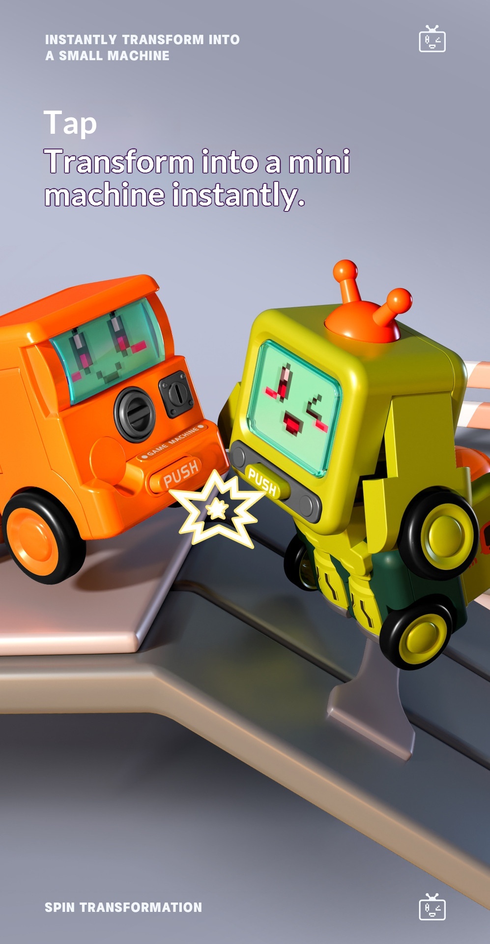 Transformer auto robot speelgoed botsing cadeau voor kinderen_voghion.com