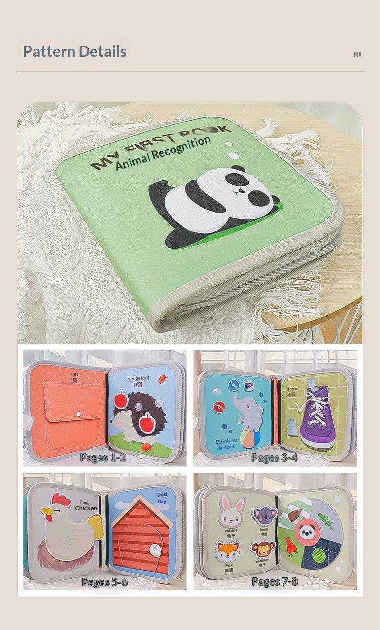 Libro educativo in stoffa per neonati con puzzle in velcro_voghion.com