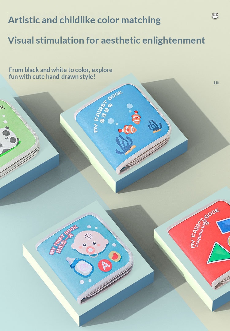 Libro educativo in stoffa per neonati con puzzle in velcro_voghion.com