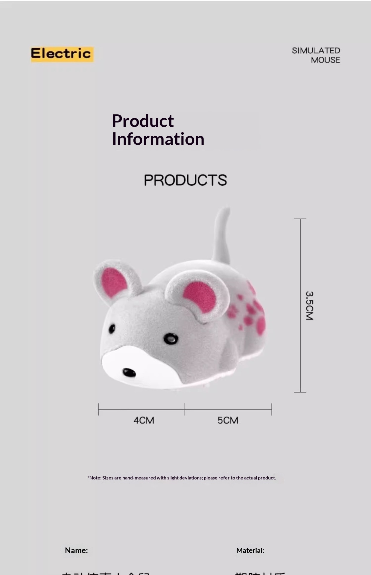 Pet Simulation Electric Automatic Teasing Wand Cat Self-Entertainment Boredom Relief Vibrating Mouse Toy_voghion.com