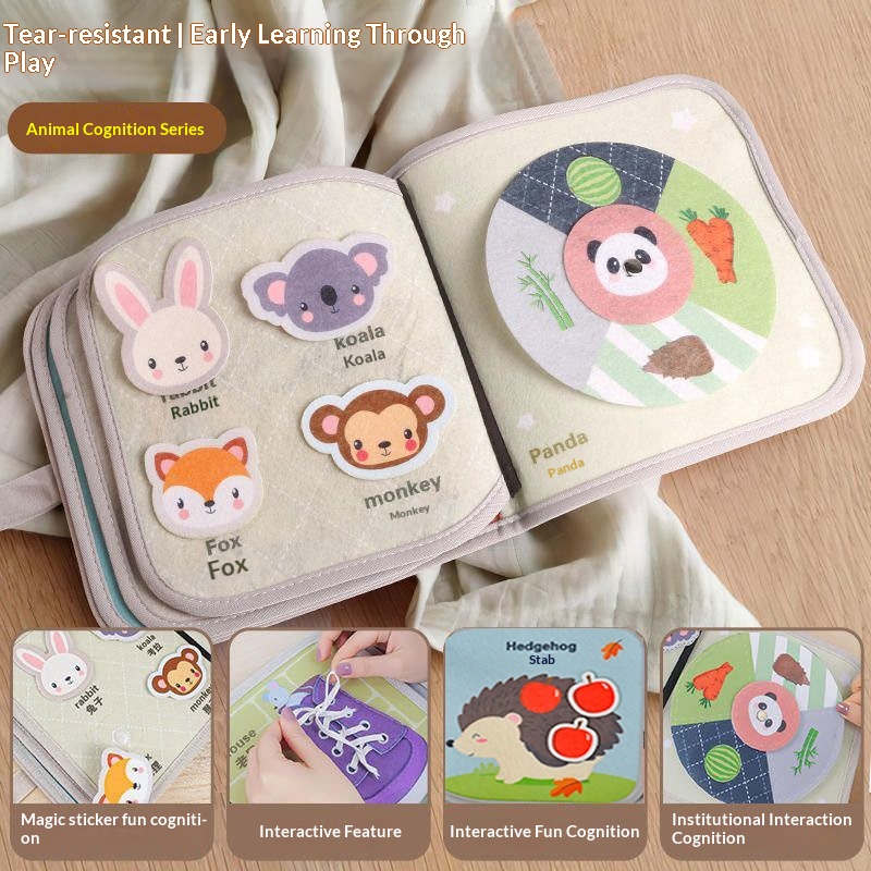 Libro per neonati in stoffa resistente agli strappi, puzzle magico educativo per bambini, educazione precoce, illuminazione cognitiva_voghion.com